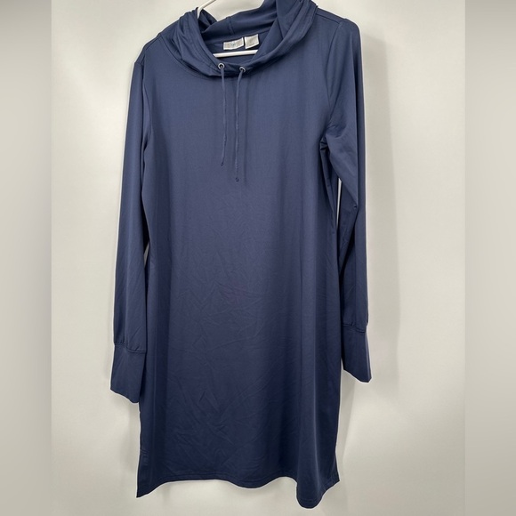 SKYR Women's Light Blue Windsurfer Long Sleeve Hooded Dress Large L - Picture 1 of 5